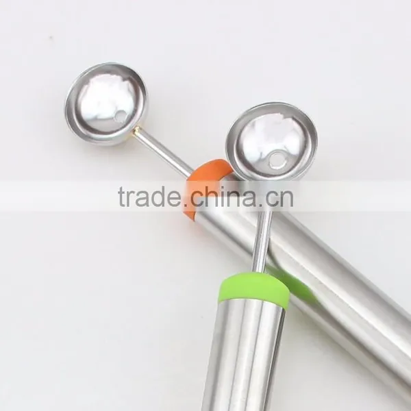 Fashionable Multifunction Stainless Steel Fruit Carving Knives Watermelon Hami Melon Balls Ice Cream Spoon photo-4