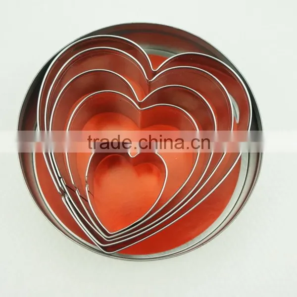 47097 5pcs Heart Shape Stainless Steel Cookie Cutter Set photo-3