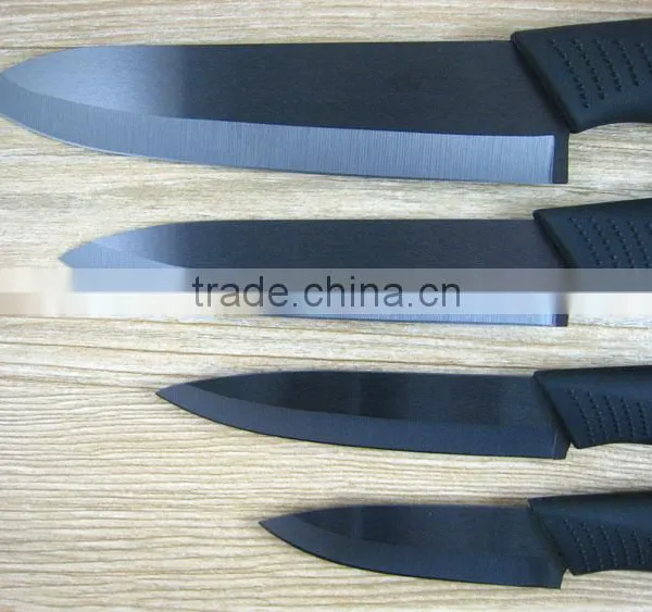 4pcs Black Blade Ceramic Knife Set Chef Kitchen Knives 3" 4" 5" 6" + Peeler photo-4