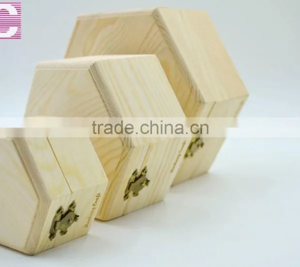 Natural Pine Wood Box Hot Selling Unfinished Wood Box photo-3