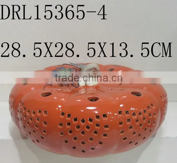 Hollow Pumpkin Ceramic Lantern Festival Holloween Decorations photo-6