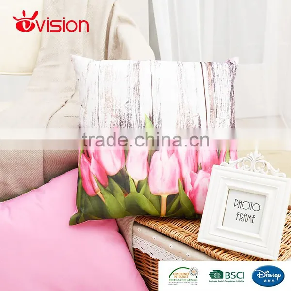 Digital Print Cushions With Filling,tulip Design Cushion,home Decor photo-3