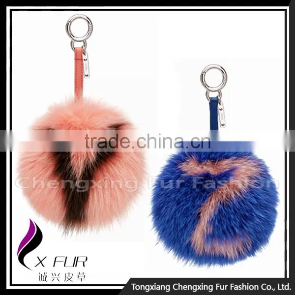 CX-R-38 China Wholesale Fox Fur Keychain Customized photo-5