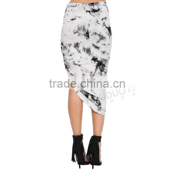 MGOO 2016 Stock Manufacturer Tie Dye Women Skirts Wrap Sexy Ruffles Fashion Ethinic Skirts 15145B165 photo-6