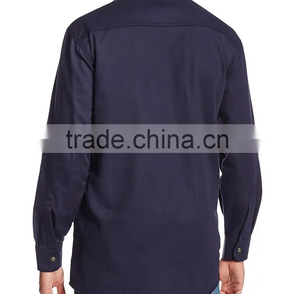2017 Hot Sell New Design Men's Twill Long Sleeve Shirts Wholesale photo-3