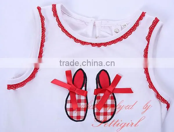 Girls Short Set Applique Kids Outfit photo-4
