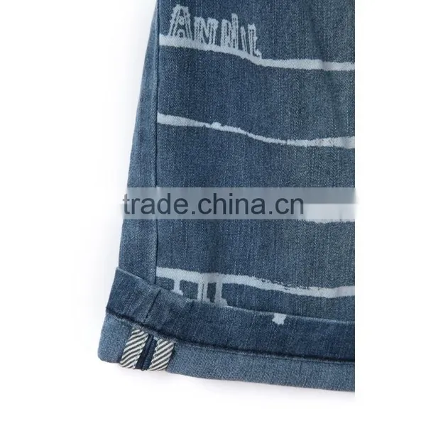 OEM Service Fashion Wholesale Printed Breathable Brand Blue Kid Jean for Summer photo-5