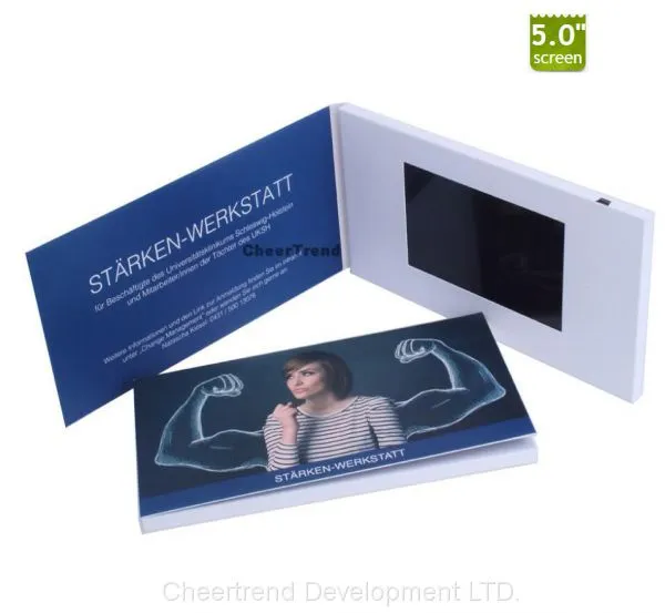 2017 Hotest A5 Brochure 5 Inch TFT Lcd Video Greeting Card, Lcd Video Cards, Video Brochure photo-4
