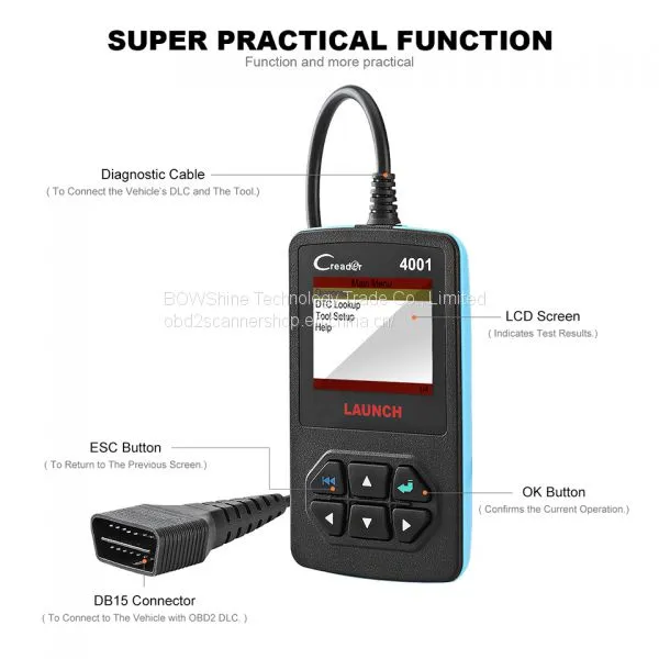 Launch CReader CR4001 DIY OBD2 Code Reader Car Diagnostic Tool Launch CReader 4001 photo-4