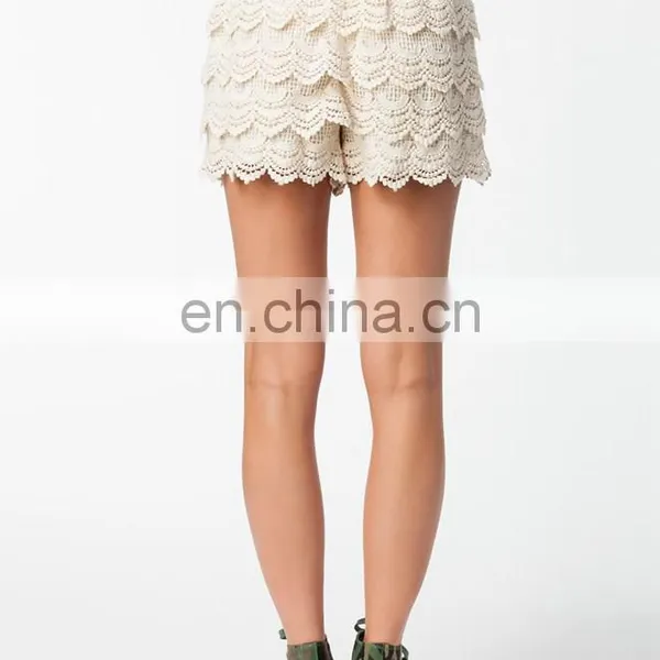 Wholesale Elegant Ladies Crochet Lace Shorts Lace Shorts photo-4
