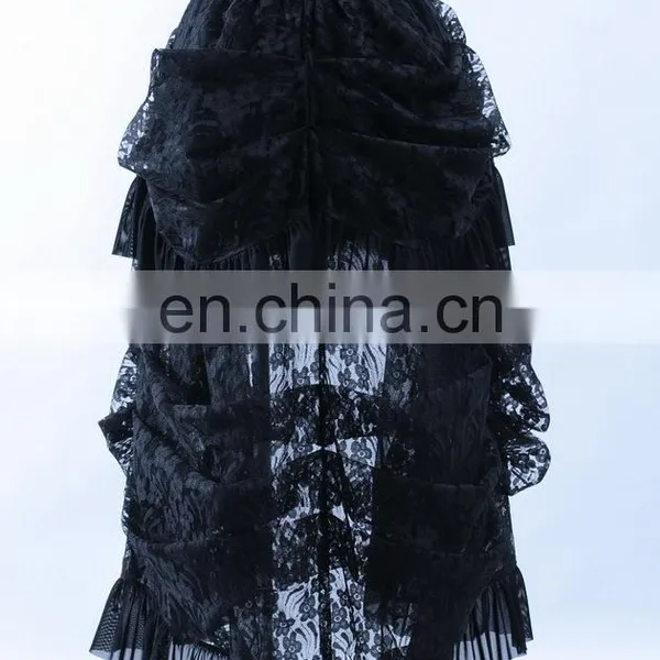 Gothic High Waist Corsage High-low Skirt photo-3