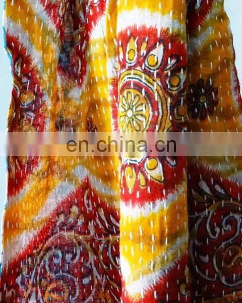 Indian Old Kantha Scraves photo-3