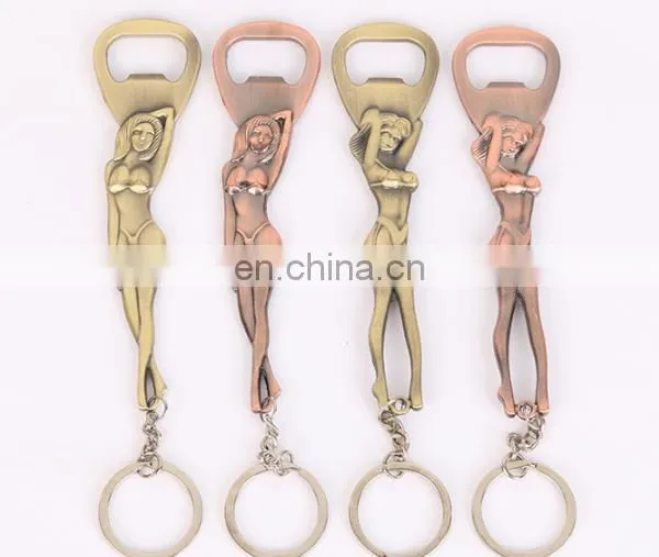 Hot Sale Meytal Antique Style Sexy Russian Lady Wine Keychain Bottle Opener photo-4