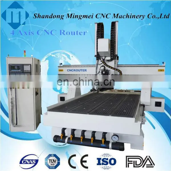 Hiwin Learn Guidel Vacuum Table 3d Multi Head 4 Axis Cnc Machine With Dust Collector System photo-3