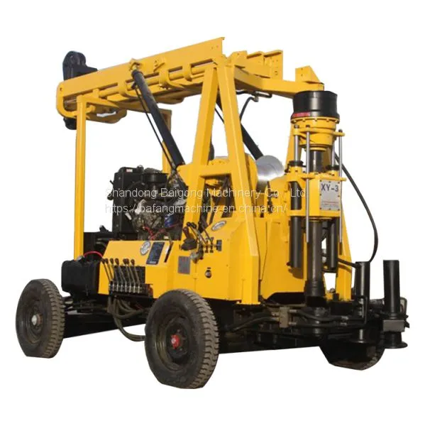 XYX-3 Fully Hydraulic Trailer Mounted Portable Water Well Drilling Rig