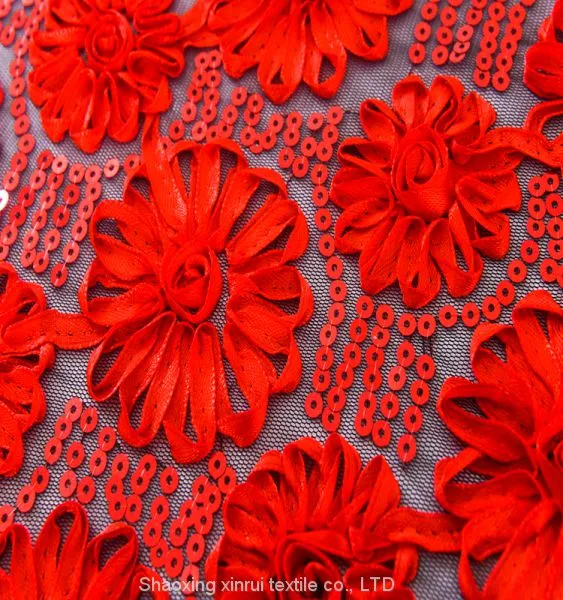 African Small Order Acceptable Sequins Lace Korean Sequin Dress Fabric photo-4
