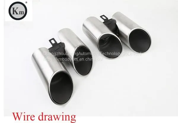 Km for Panamera GTS Style 971 2017-up Exhaust Tip Exhaust Pipes Muffler Tips Tail Pipe Black Titanium photo-2