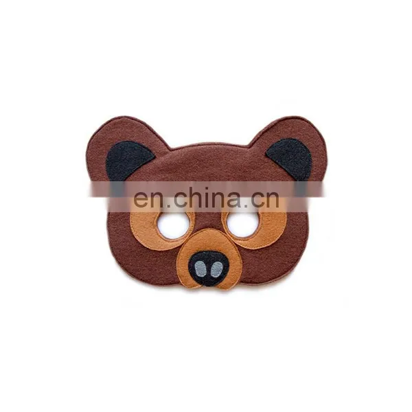 Wholesale Cheap Felt Animal Face Black Felt Mask Face photo-4