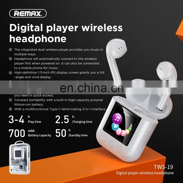 Remax 2020 Latest Multifunctional Type-c Blind Mating 3 in 1interface Bluetooth Earphone Wireless photo-3