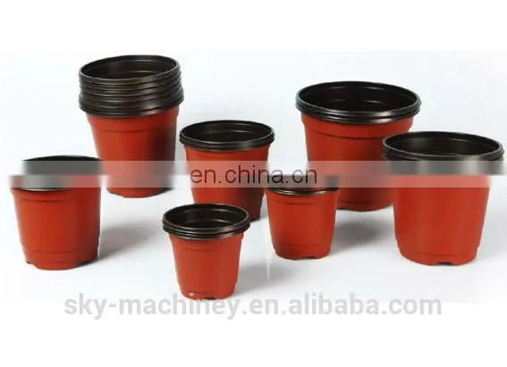 Cheap Plastic Double Colour Flower Pot photo-2