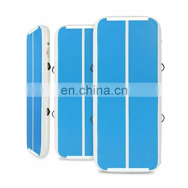 DWF Material Blue Airtrack 4m Cheap Inflatable Air Track Gymnastics Mat With Free Air Pump photo-2