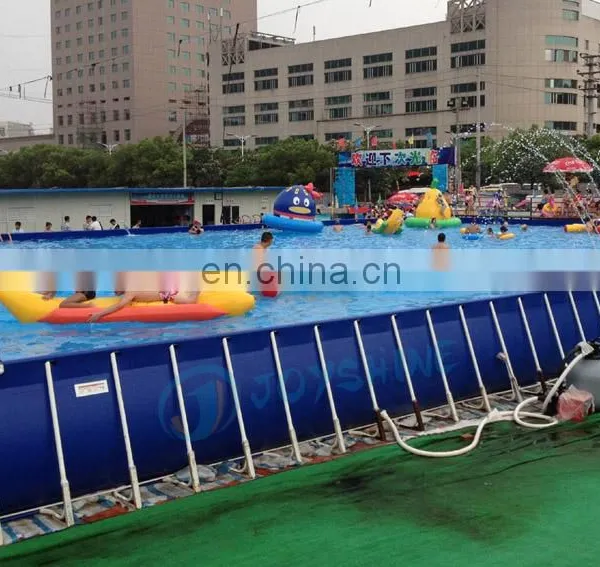 Large Above Ground Steel Metal Frame Swimming Pool Inflatable Water Slide Park Pool 10m 20m 50m photo-3