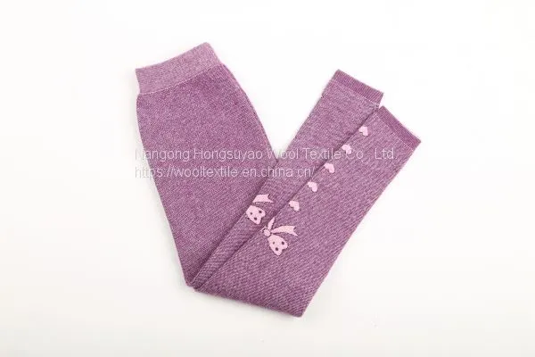 Wholesale Computer Jacquard Kids Knitted Thick Leggings photo-4