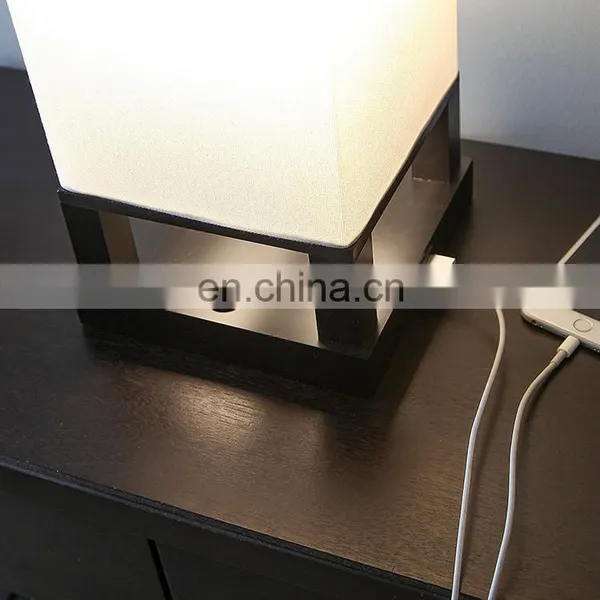 Hotel Desk Lamp Nordic Modern Domestic and Foreign Double USB Charging Bedside Customizable Lighting photo-3