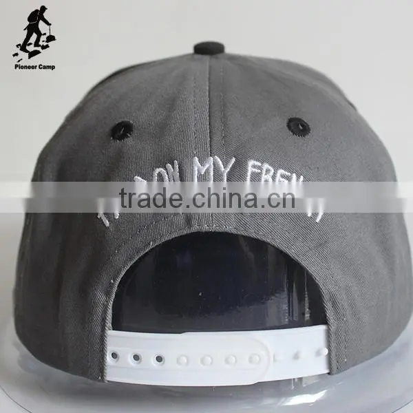 White Logo Gray Snapback Casquette Cap for Promotion photo-5