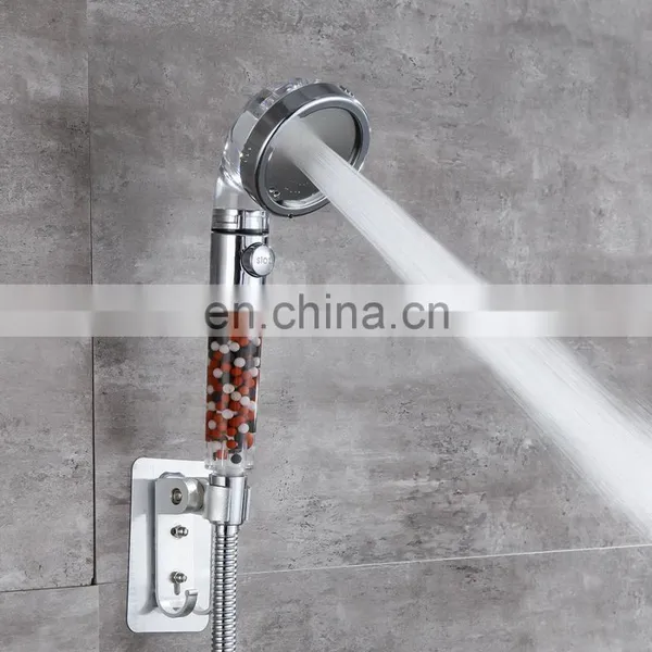 Handheld Ionic on off Shower Head High Pressure Water Saving Filter 3-Layer Filtration Hand Shower photo-5
