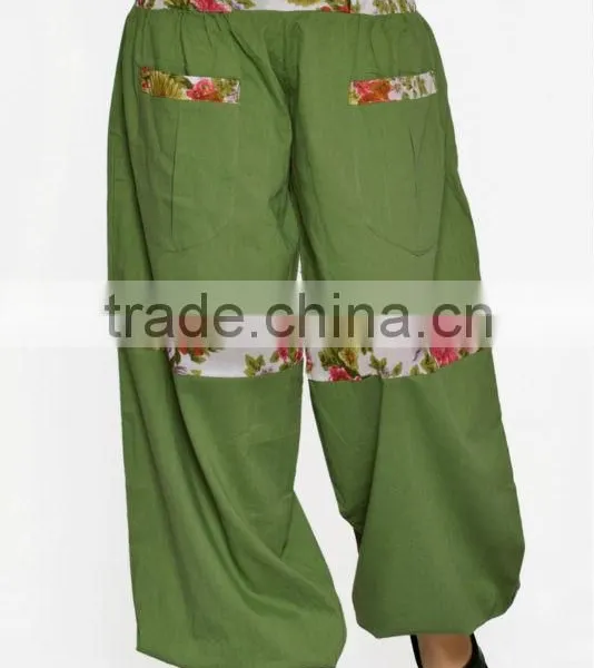 Indian Men Women Unisex Multi Color Cotton Alladin Harem Pants With Stylish Two Pockets photo-2