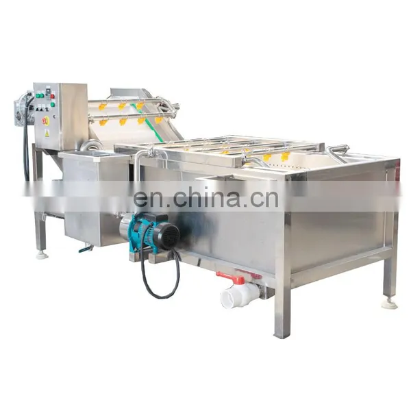 Easy Clean SUS304 Industrial Spray Air Bubble Rotary Vegetable Washer Fruit Washing Machine photo-4