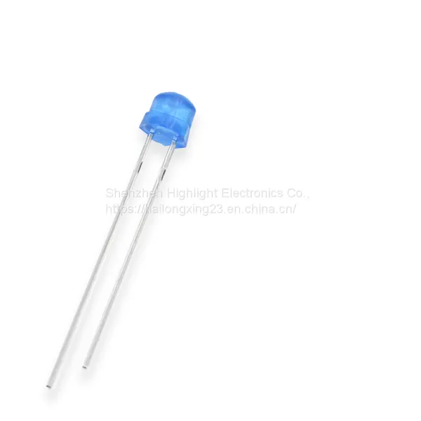 8mm Straw Hat Led Diode With Blue Light photo-4