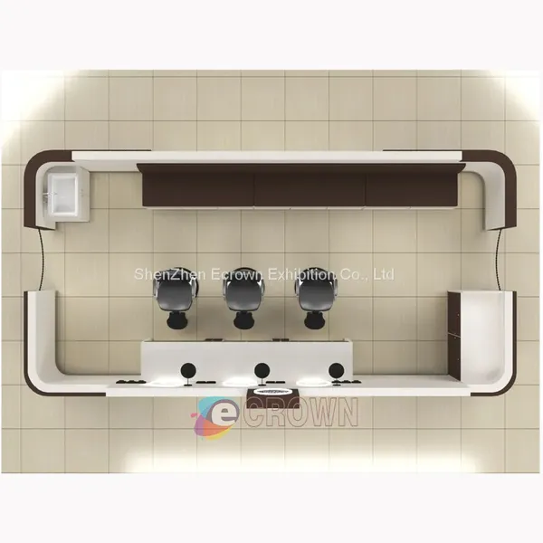 Plante Artificielle Eyewear Round Mirror Wood Eyecare Showcase photo-4