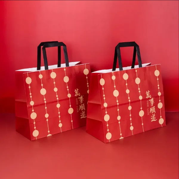 Luxury Merchandise Retail Euro Tote Gift Packaging Art Paper Shopping Bags photo-4