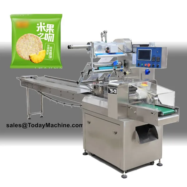 Automatic Flow Horizontal Pillow Mask Toy Book Food Wrapping Packaging Machine photo-2
