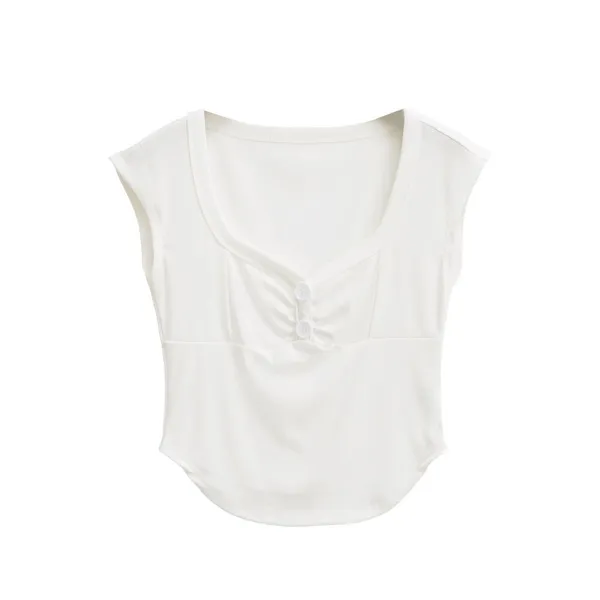 Pure Desire Wind Purple V-neck Sleeveless T-shirt Women's Summer Slimming Waist Bottom Shirt Spicy Girl Sexy Look Thin Short Top photo-5