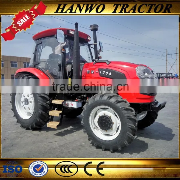 4WD agricultural farm tractor 120hp with tractor implements