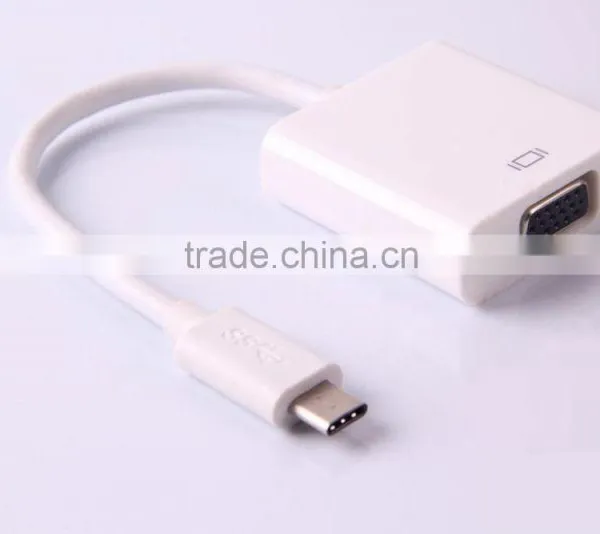 Top Seller 1080p TYPE C Mini USB3.0 to VGA Cable Adapter for Computer/smart Phone photo-2