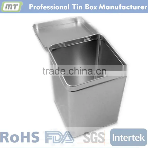 Square Metal Tin Can With Lid
