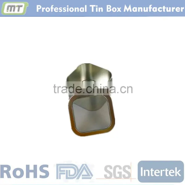 Small Metal Square Tin Box With Window Top for Gift Package photo-4