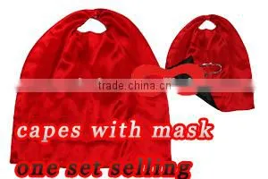 2016 Fashion Superhero Cape With Masks,Wholesale Children 100% Sateen Capes With Lining Kids Party Costume Cloak Quality Choice photo-2