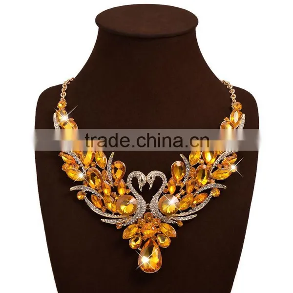 Fashion Summer Luxury Swan Beautiful OL Delicate Noble Pendant Necklace Women Collier Choker Collar Jewelry photo-2