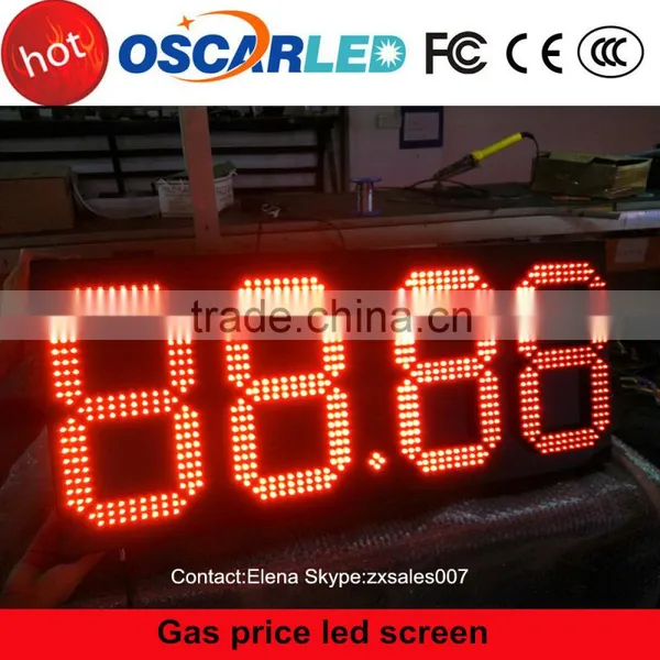 Single Color P10 Outdoor Led Advertising Screen/ Gas Led Gas Price Sign With High Quality photo-3