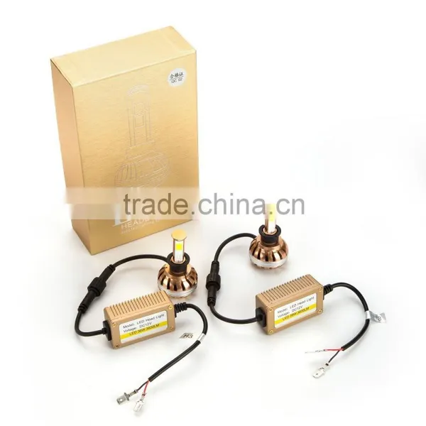 Fashion and Smart Design Luxury Gold Single Lamp H3 40w Led Headlight Kit Used on Cars photo-3