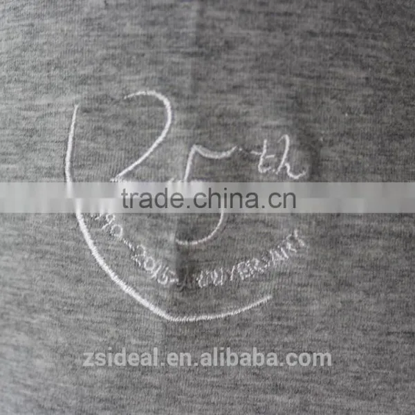 94% Cotton 6% Spandex Rib Collar Custom-made Embroidery T-shirt photo-3