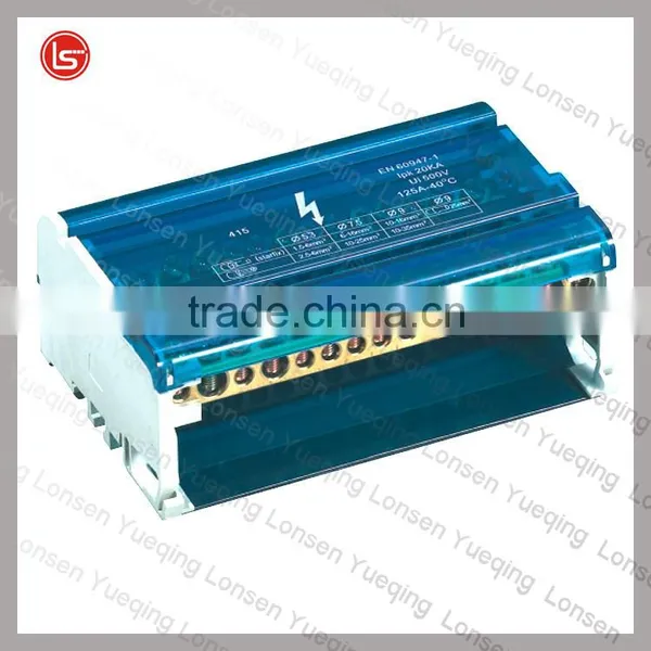 Brass Connector Terminal Block Box With Plastic Cover 2P 4P for Din Rail photo-4