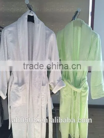 Kimono Collar Waffle Bathrobe,customized Waffle Bathrobe photo-3