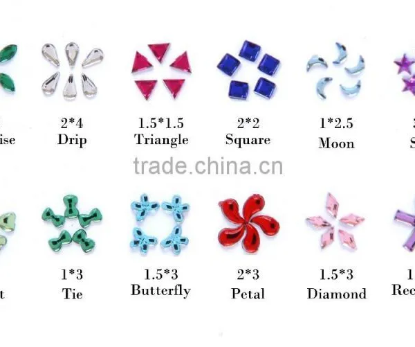 10000Pcs Mix Shape Rhinestones Glitter for Nail Art Tips Decoration Gel Bag photo-2
