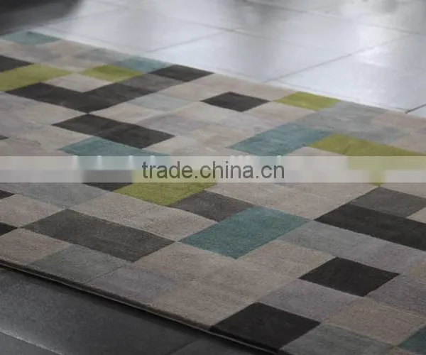 2016Multi Colour Circles Hand Tufted Cut Pile Wool CarpetsYB-A043 Quality Choice photo-4